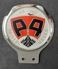 ROVER P4 60-110 DRIVERS GUILD CLUB VINTAGE RADIATOR GRILLE CAR BADGE BAR EMBLEM