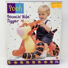 Juguete inflable vintage Mattel Winnie The Pooh Bouncin Ride Tigger SELLADO NOS