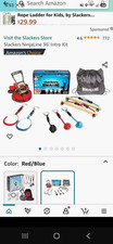 Slackers NinjaLine 36' Intro Kit Obstacle Course Set Rope Ladder w/ Bag