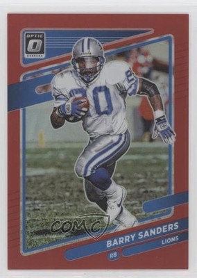 2021 Panini Donruss Optic Red Prizm 11/99 Barry Sanders #87 HOF rf2