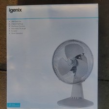Igenix DF1210 12-inch Desk Fan - White