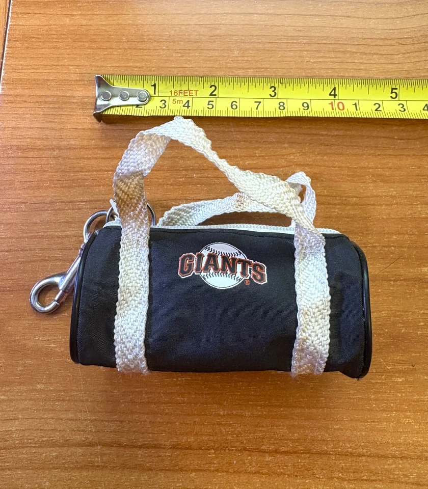 SAN FRANCISCO GIANTS MLB BASEBALL KEY CHAIN - 4" ZIPPERED DUFFLE BAG - Image 2 of 4