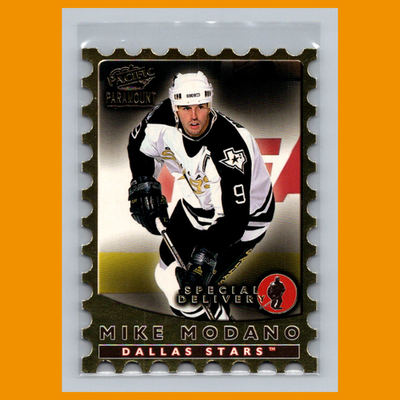 #ad Mike Modano #6 1998 99 Pacific Paramount Special Delivery Die Cuts Dallas Stars $4.99
