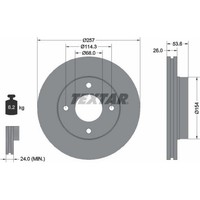2X Textar 92253103 Bremsscheibe