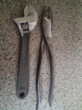 Vtg Thomas Betts WT-111-M crimper/cutter, Adjustable Wrench Lot