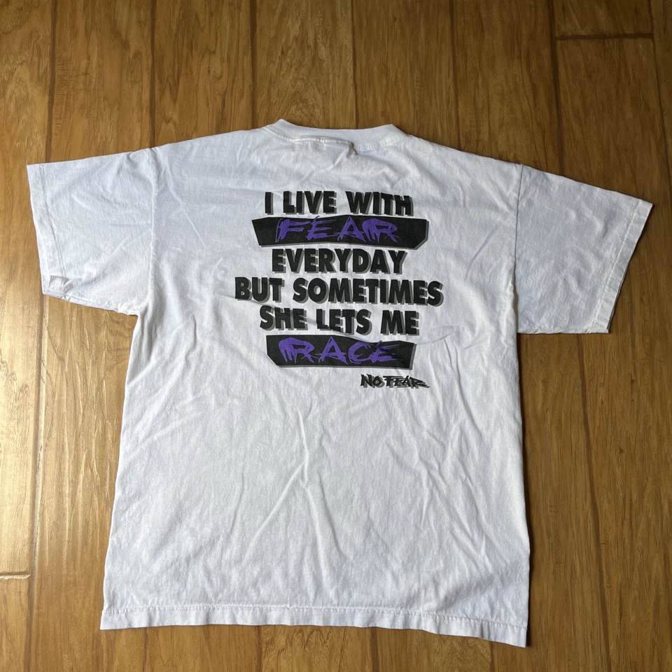 Camiseta De Colección Años 90 No Fear Años 90 Hecha en EE. UU. Talla XL NASCAR Motocross Surf Skate Foto 3 de 4