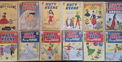 12 Katy Keene Comic Books from 1958-1961