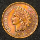 1904 Indian Head Cent Uncirculated MONSTER TONER - FREE SHIPPING