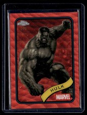 2025 Topps Chrome Marvel Hulk Red Wave Refractor #’d 2/5 