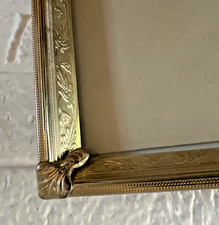 VINTAGE GOLD Metal Frame Ornate Glass Photo Frame 8 X 10  