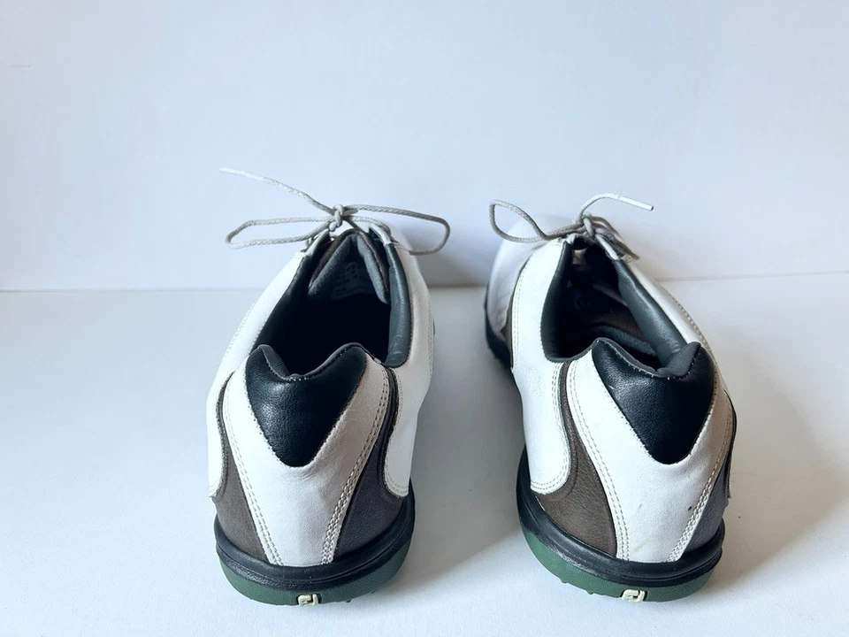 Footjoy FJ Hydrolite Golf Shoes White Brown Leather Size 10.5  - Image 2 of 4