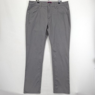 UNTUCKit Don Santiago Pants Men 35x32 Gray Straight Fit Cotton Chino Trousers