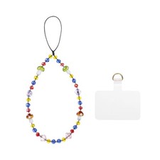 Phone Charm Wrist Strap Cute Beaded Phone Lanyard with Tab