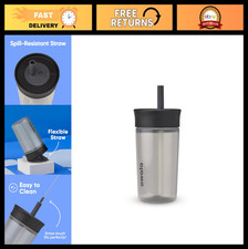 Kids BPA-Free Tumbler with Spill-Resistant Straw, Easy Clean Water Bottle, 15 Oz