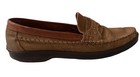 WEST LAKE Herren Penny Loafer Leder Nähte Details Hell Khaki Grün UK9 EU43