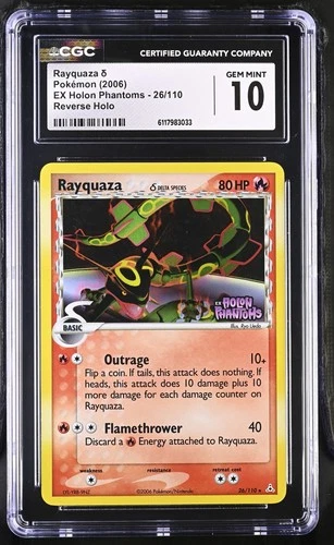 CGC 10 Rayquaza EX Holon Phantoms 26/110 Reverse Holo Stamped Pokemon Card