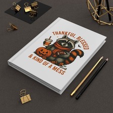 Thankful  Blessed Journal, Fall Aesthetic Journal, Raccoon Journal