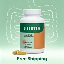 Emma Gut Health Doctors Endorsed Supplement 60 Capsules -Relief from Gas