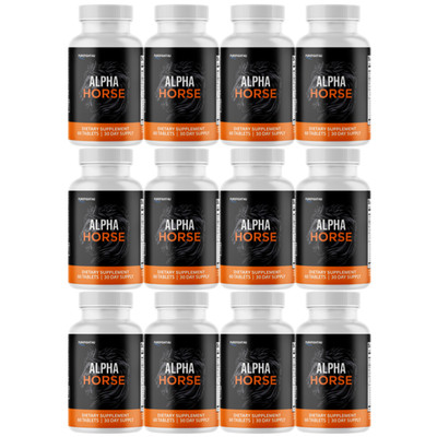 Alpha Horse Male Performance Support Maximum Strength Supplement - 12 Bottles