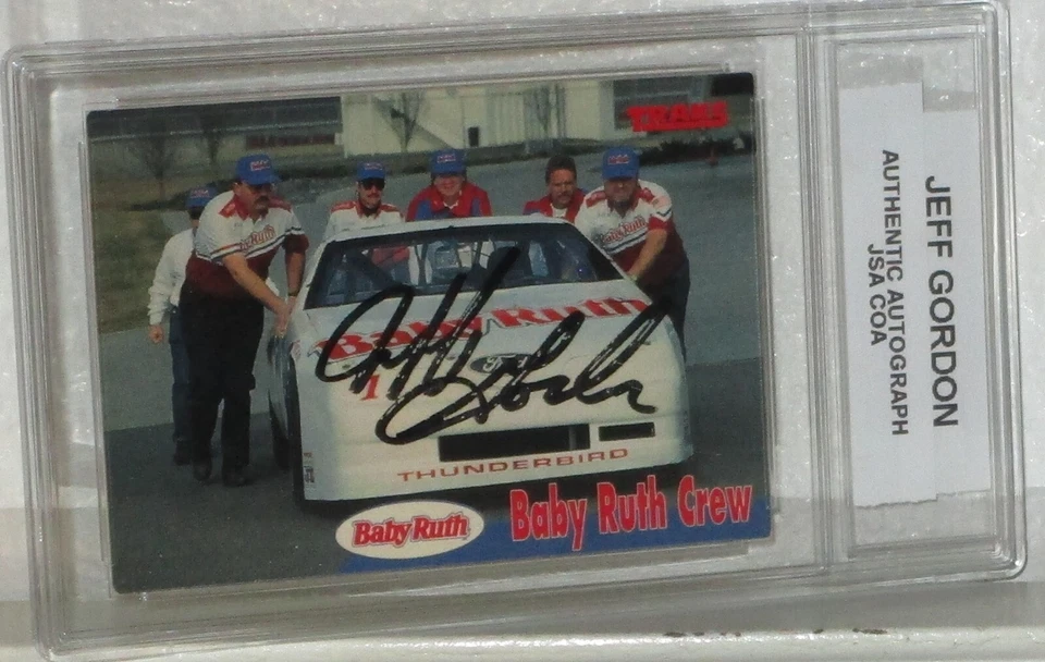 TRAKS JEFF GORDON AUTOGRAPHED BABY RUTH CARD JSA/COA AUTHENTIC AUTOGRAPH RARE - Image 3 of 4