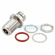 N Female to N Female Jack Bulkhead Nut O-Ring Panel Mount RF Adapter Connector