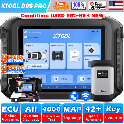 XTOOL D9S PRO Bidirectional OBD2 Scanner All System Diagnostic Topology 42+Reset