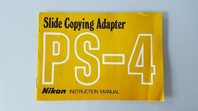 NIKON PS-4 SLIDE KOPIERADAPTER GUIDE GUIDE ANLEITUNG MANUAL