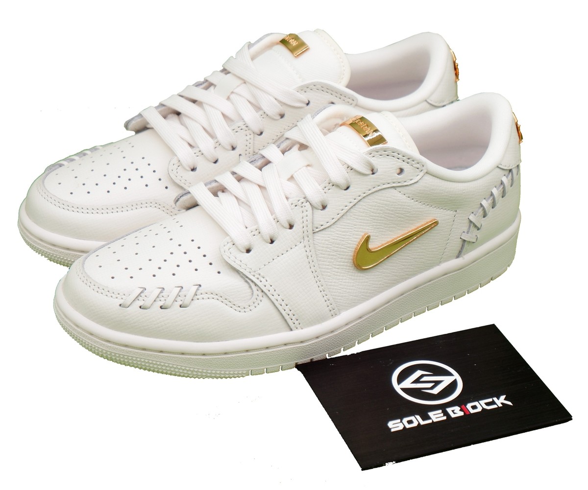 Air Jordan 1 Method of Make Low Sail Metallic Gold Women's