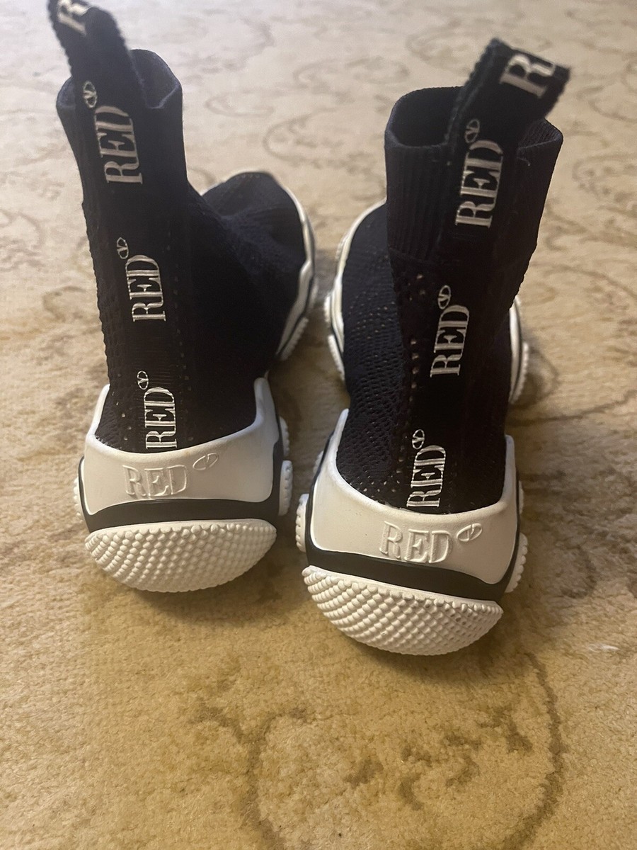 Red Valentino Knit Sneaker Sock Black Sz 35 NWOB