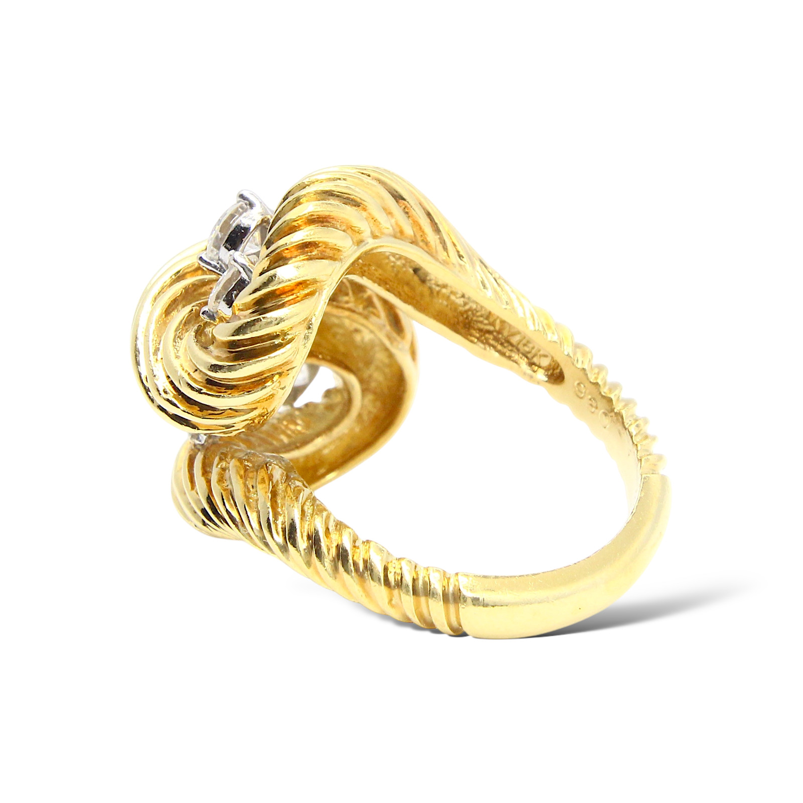 KURT WAYNE Bypass Shrimp Gold Diamond 1.65ct Ribb… - image 5