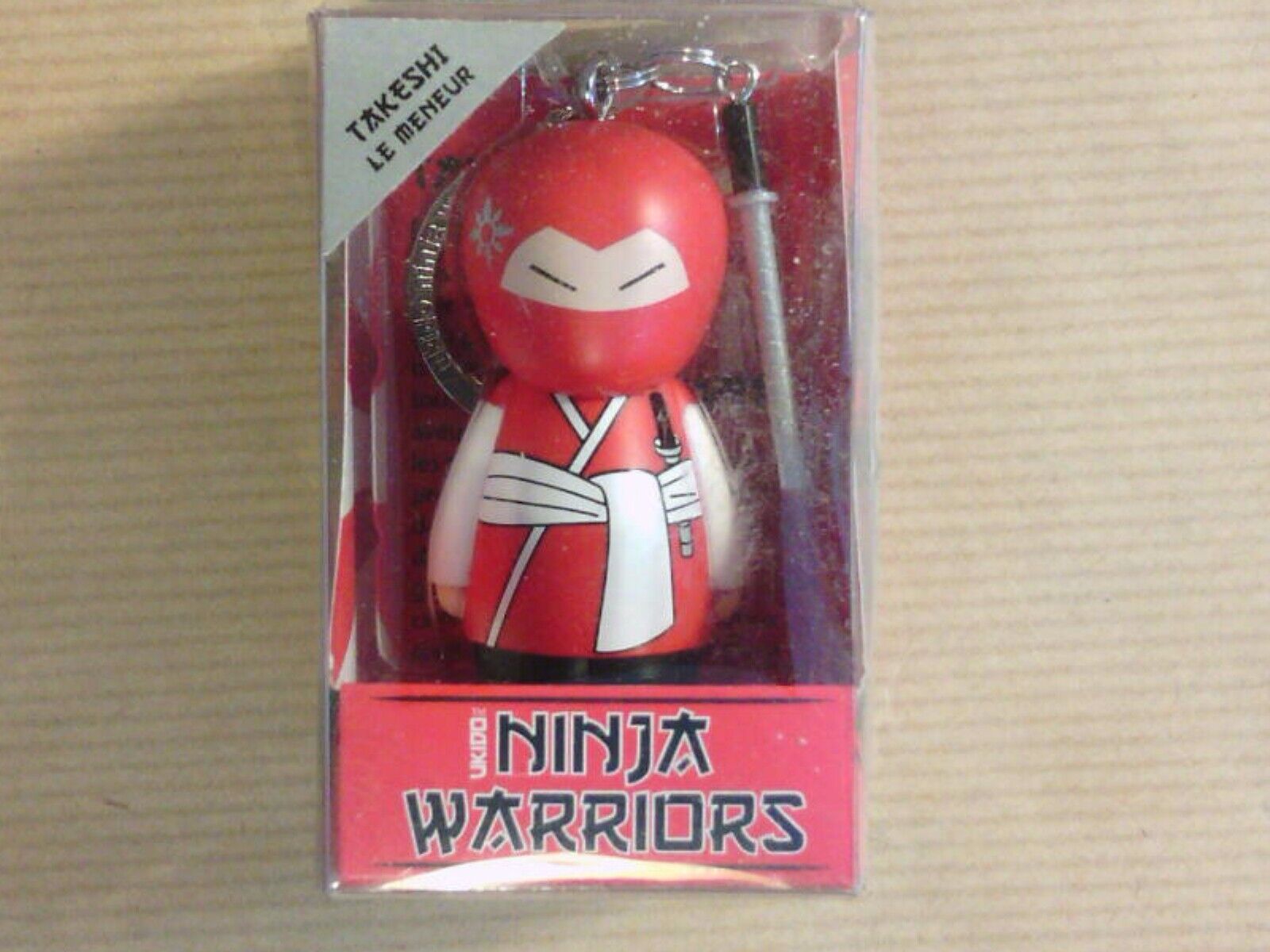 Rare Figurine Ninja Warriors Keychain / Takeshi The Leader / New in Box