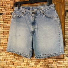 Vintage 90 s Levi s orange 950 Relaxed fit high rise shorts sz 11 JR made in USA