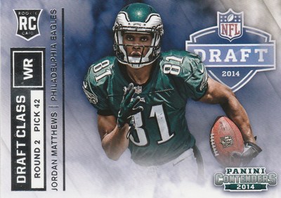 2014 PANINI CONTENDERS JORDAN MATTHEWS WR EAGLES ROOKIE DRAFT CLASS #RDA-12