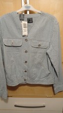 Liz Wear Ladies Blue/white Smart Casual Day Jacket ~ Size Small ( New !! )