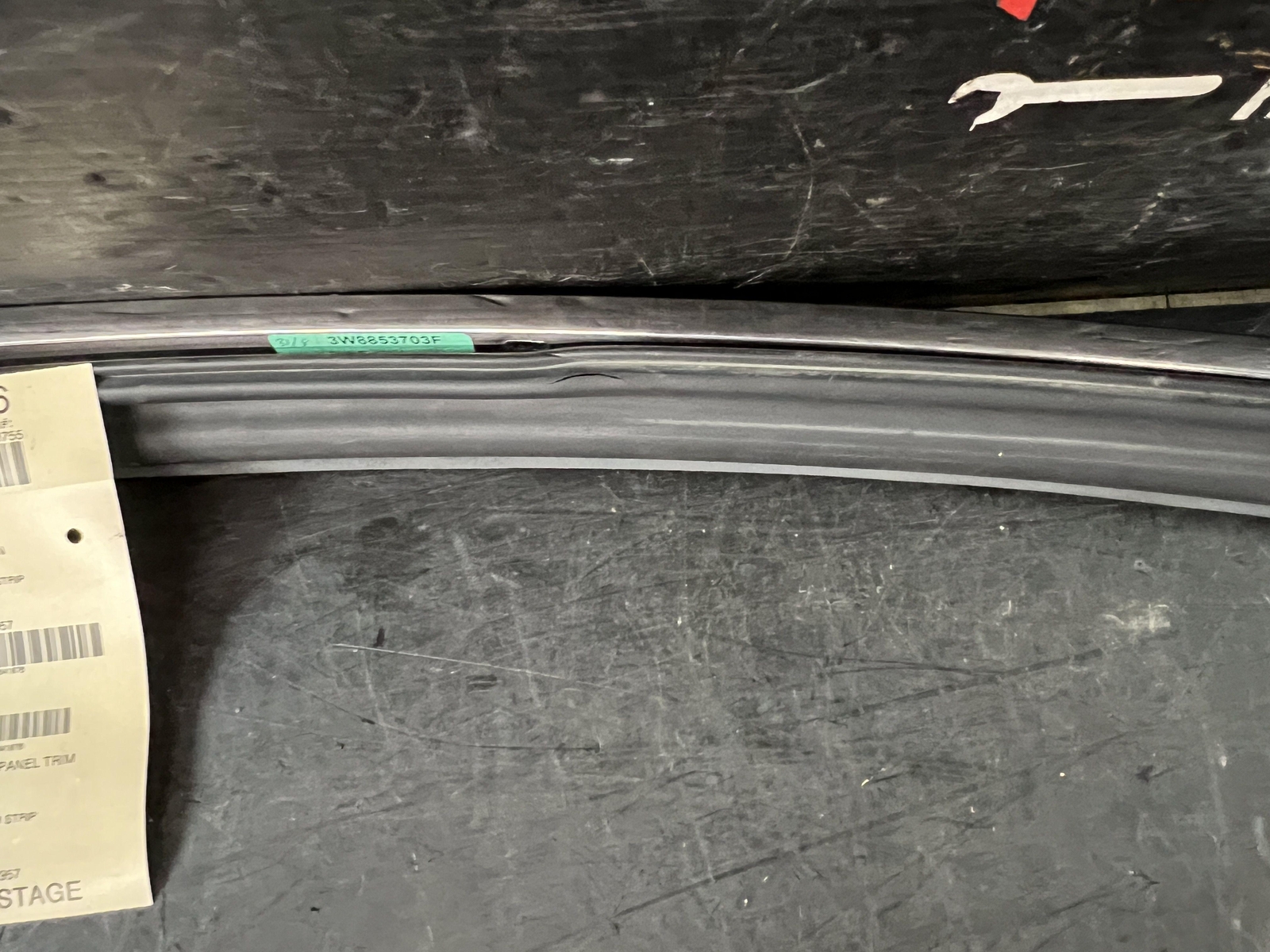 03-10 BENTLEY CONTINENTAL GT DRIVER LEFT EXTERIOR CHROME ROOF TRIM 3W8853703F