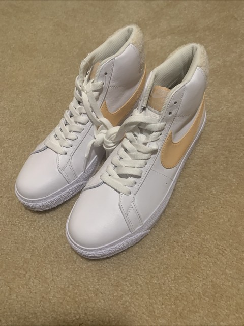 nike sb zoom blazer mid white celestial gold