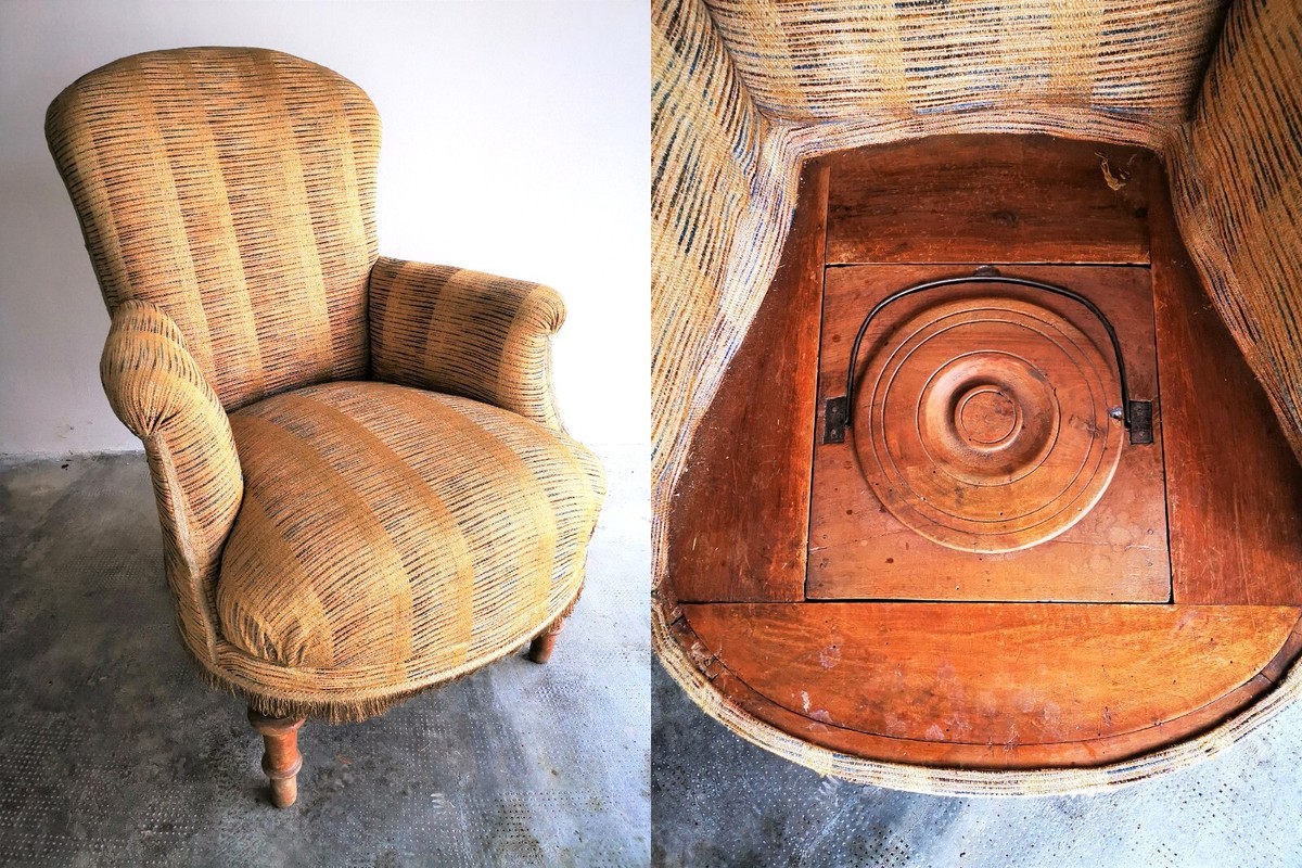 ANTICA POLTRONA COMODA LUIGI FILIPPO TARDO '800