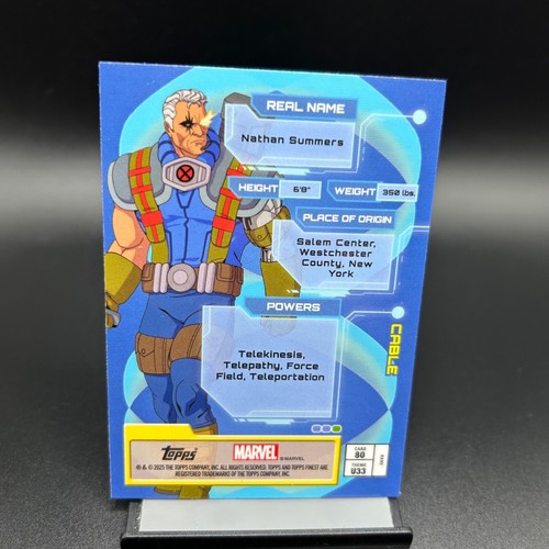 2025 Topps Finest Marvel X-Men '97 #80 Cable RARE - Picture 2 of 2