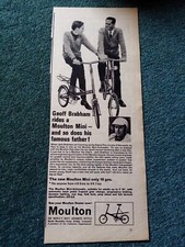 G1w Ephemera 1966 advert jack brabham Moulton mini bike 