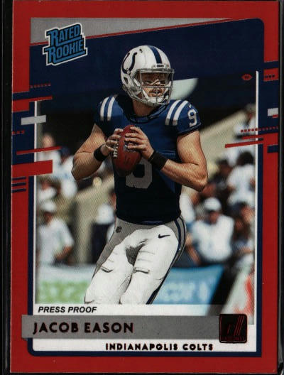 2020 Donruss #312 Jacob Eason Press Proof Red B441