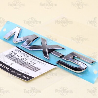 New Genuine OEM Mazda MX-5 MIATA Rear Bumper Nameplate Chrome