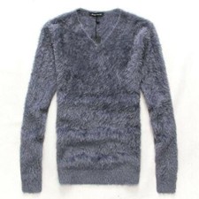 Men's Winter Jumper Tops Pullover Sweater Crew Neck Knitwear Plush Casual Warm