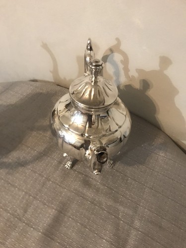 Servizio da tè e caffè vintage pesante garanzia Eton, placcato argento - Foto 6 di 9