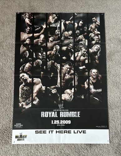 WWE Official PPV Poster 2009 Royal Rumble 27" x 39" Randy ORTON Winner