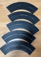 Vintage Lot of 5 Aurora Slot Car corner Track Sections / 1960's
