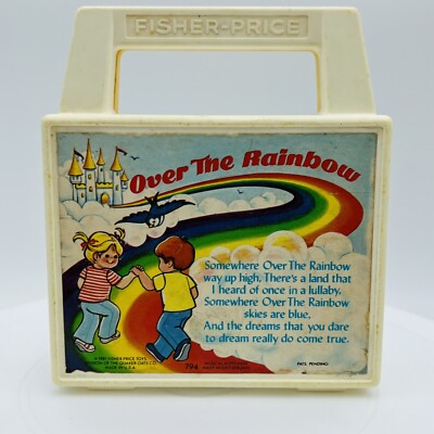 Vintage 1981 FISHER PRICE Over the Rainbow Radio Music Box Toy