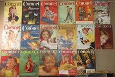 Vintage Coronet Magazine Lot Year 1949 55 56 57 58 59 Photography Article Risque