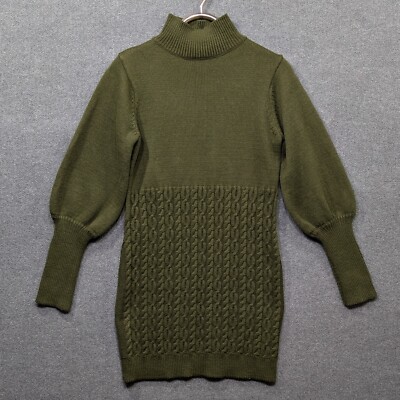 Lulus Cable Knit Sweater Dress Womens Medium Mock Neck Long Tunic Body Con Olive | eBay Lulus Cable Knit Sweater Dress Womens Medium Mock Neck Long Tunic Body Con Olive | eBay