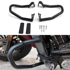 Black Highway Engine Guard Crash Bar Kit For Indian Scout Sixty Bobber 2015-2025
