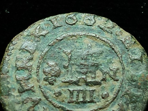 Scarce Excavated 1662 N, Philip IV Portrait Spanish 4 Maravedis - Granada - Picture 3 of 7
